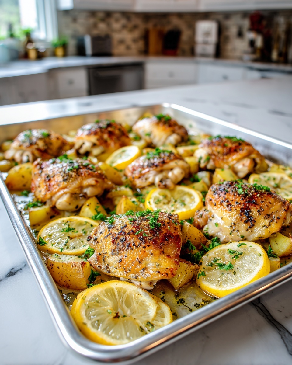 One Pan Greek Lemon Chicken and Potatoes Recipe - Recipe Image