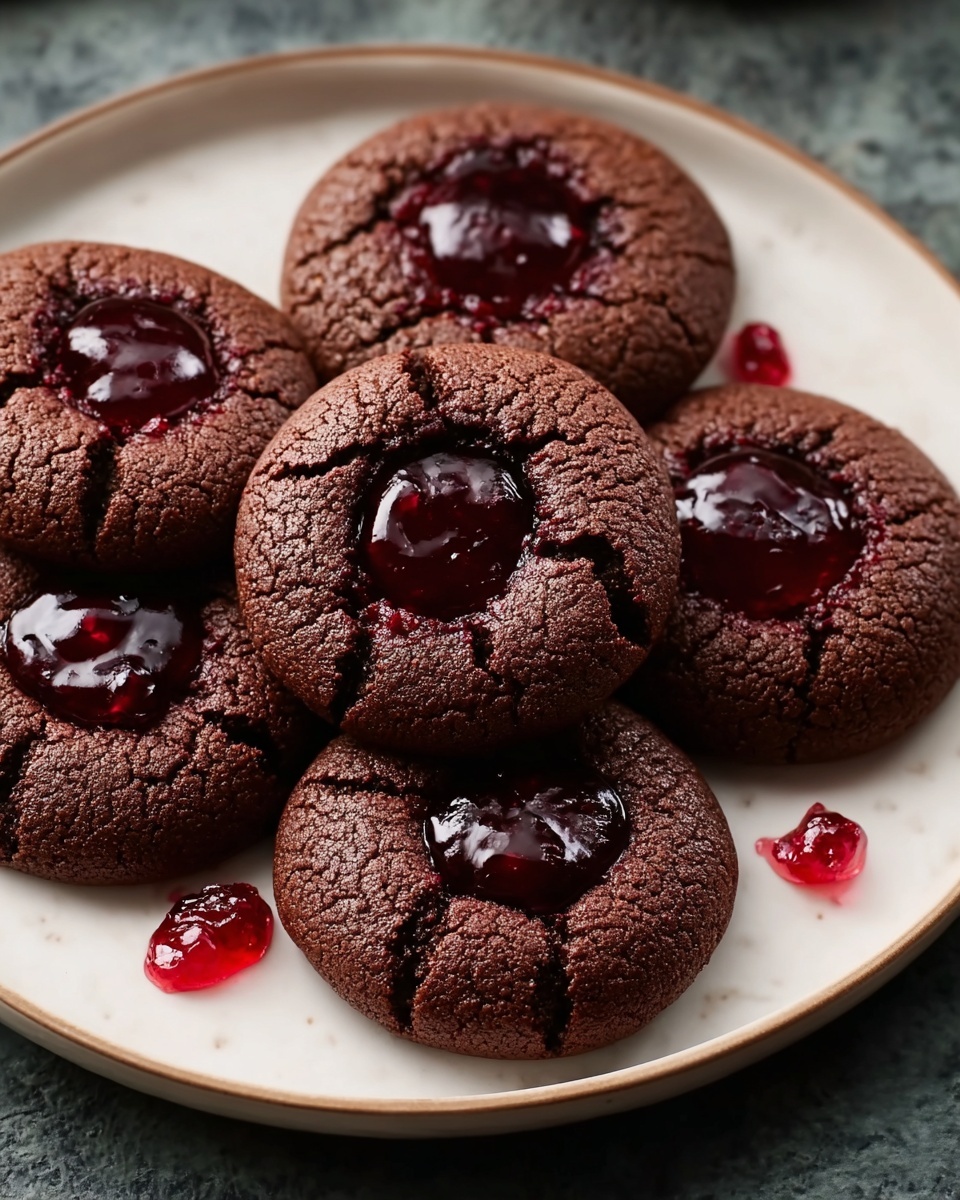 Chocolate Cherry Cookies with Rich Ganache Recipe - Recipe Image