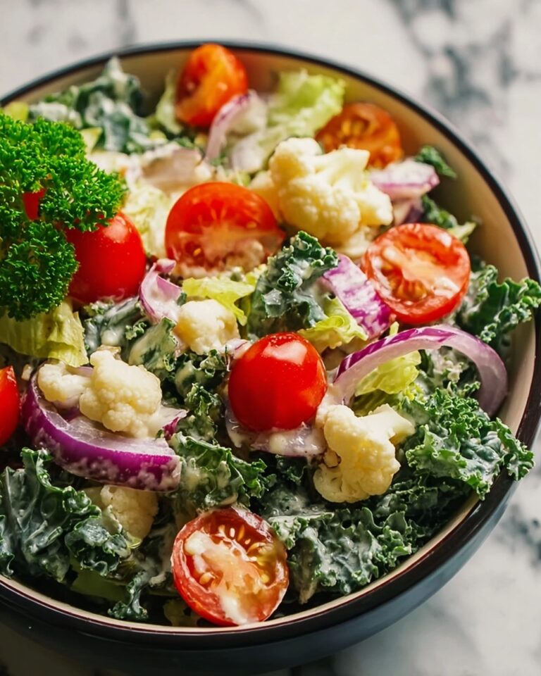 Christmas Vegetable Salad with Creamy Dressing Recipe