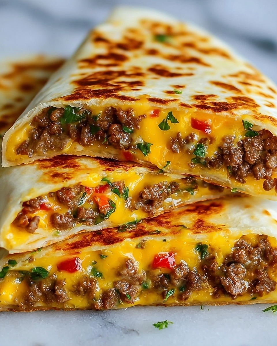 Crunchy Cheeseburger Wrap Recipe - Recipe Image
