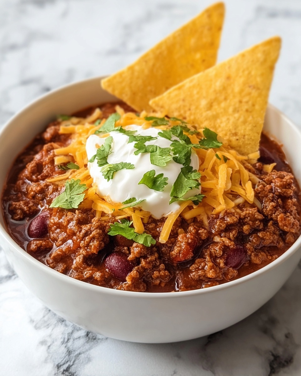 Hearty Slow Cooker All Meat Chili (No Beans) Recipe - Recipe Image