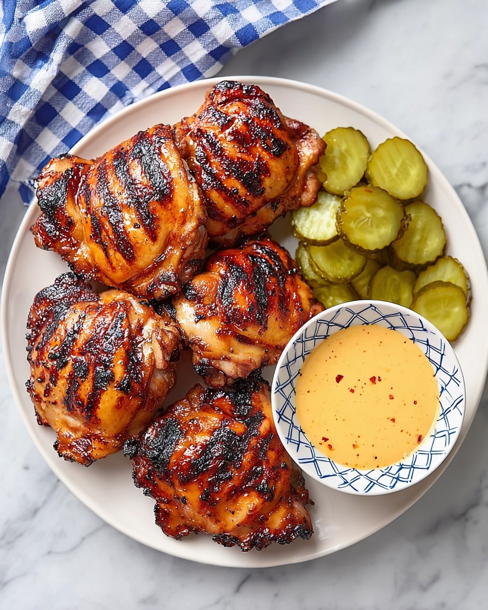 Pickle Brined Grilled Chicken Thighs Recipe - Recipe Image