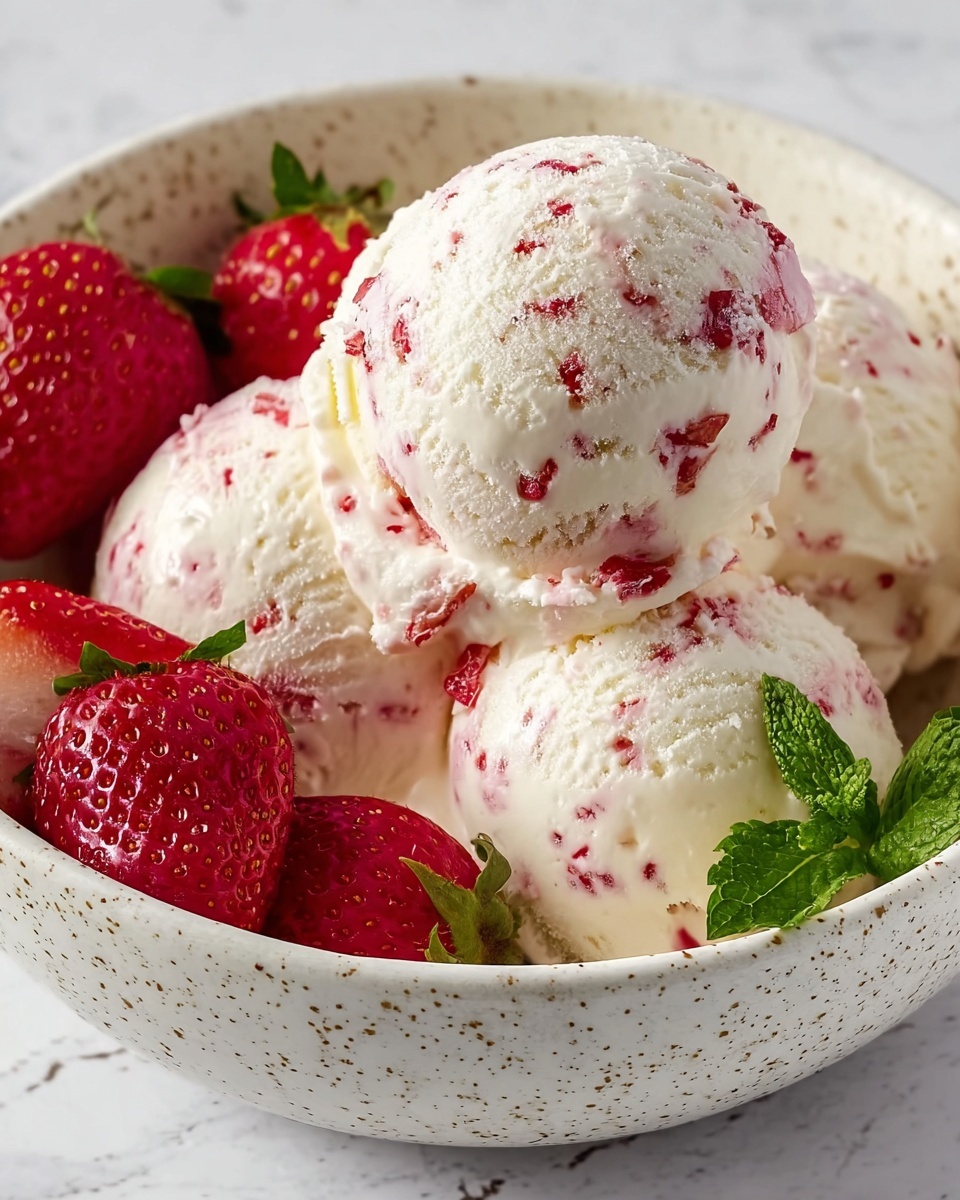 No Churn Strawberry Ice Cream Recipe - Recipe Image