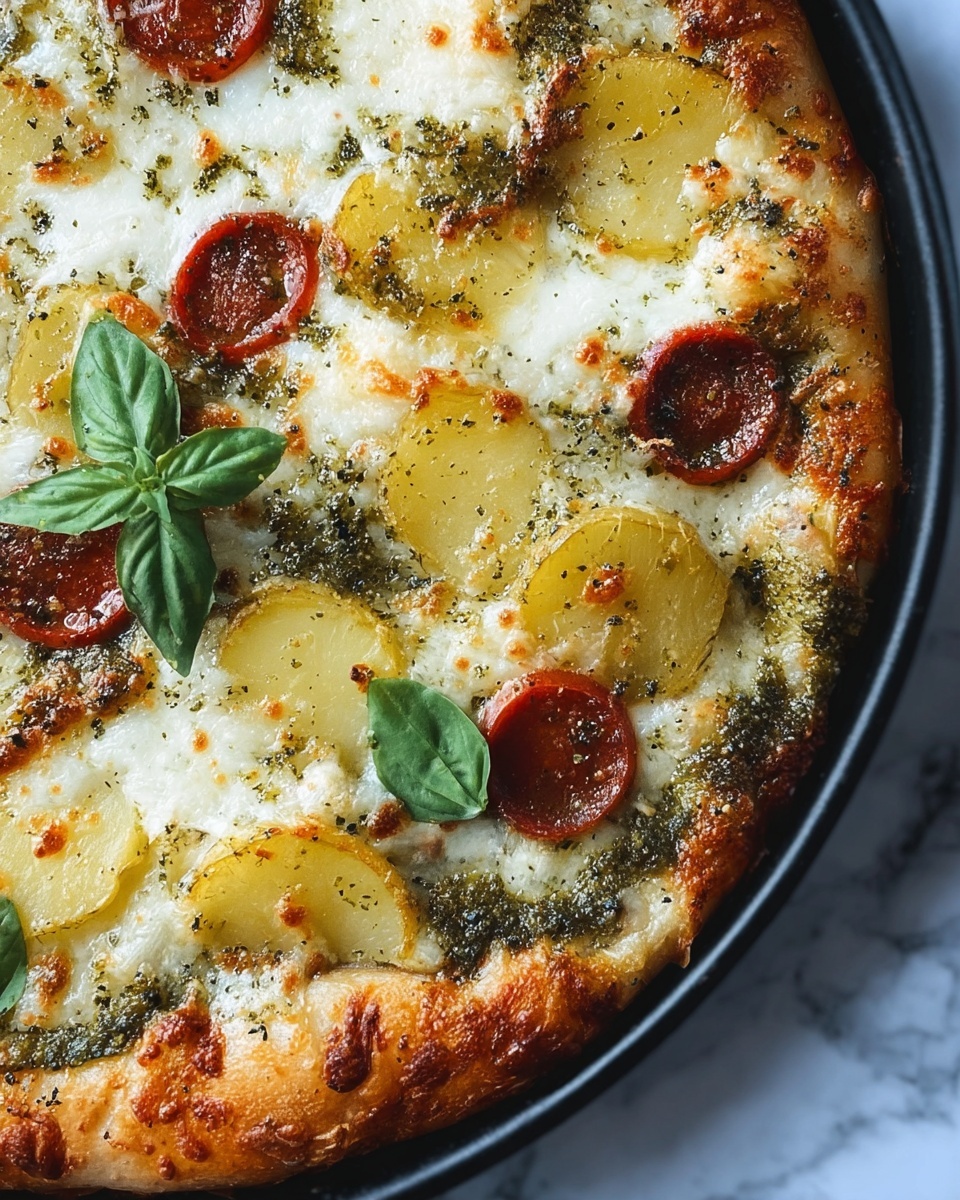 Pesto Potato Pizza with Sausage Recipe - Recipe Image