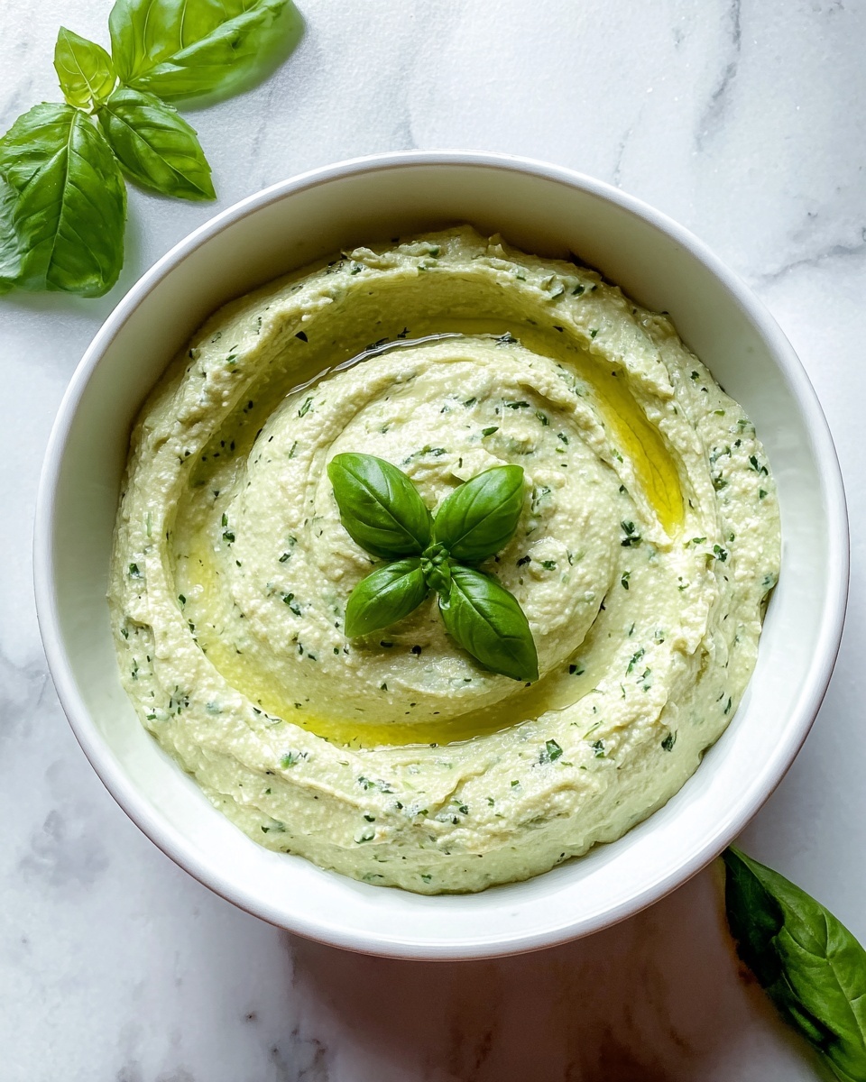 Lemon Basil Hummus Recipe - Recipe Image