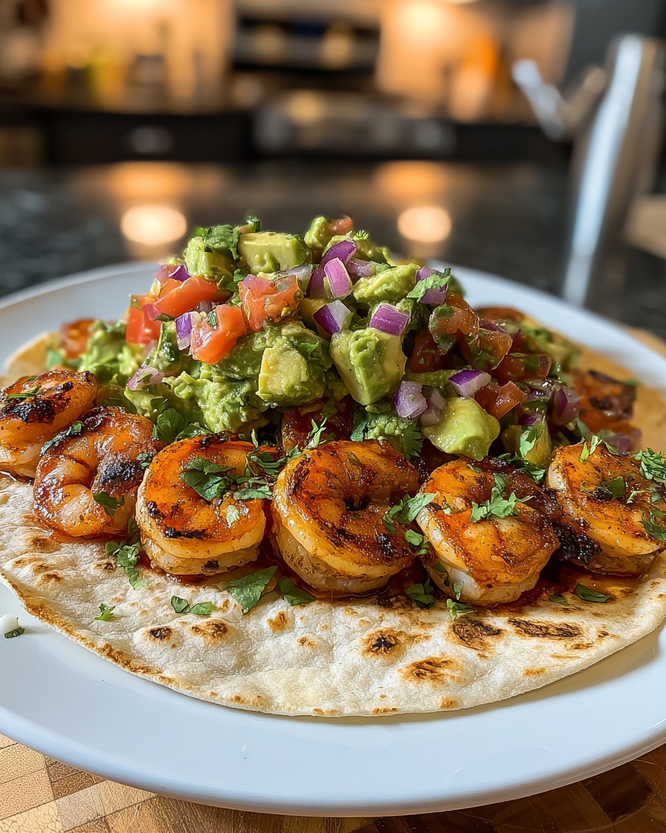 Grilled Shrimp Tacos with Avocado Salsa Recipe - Recipe Image