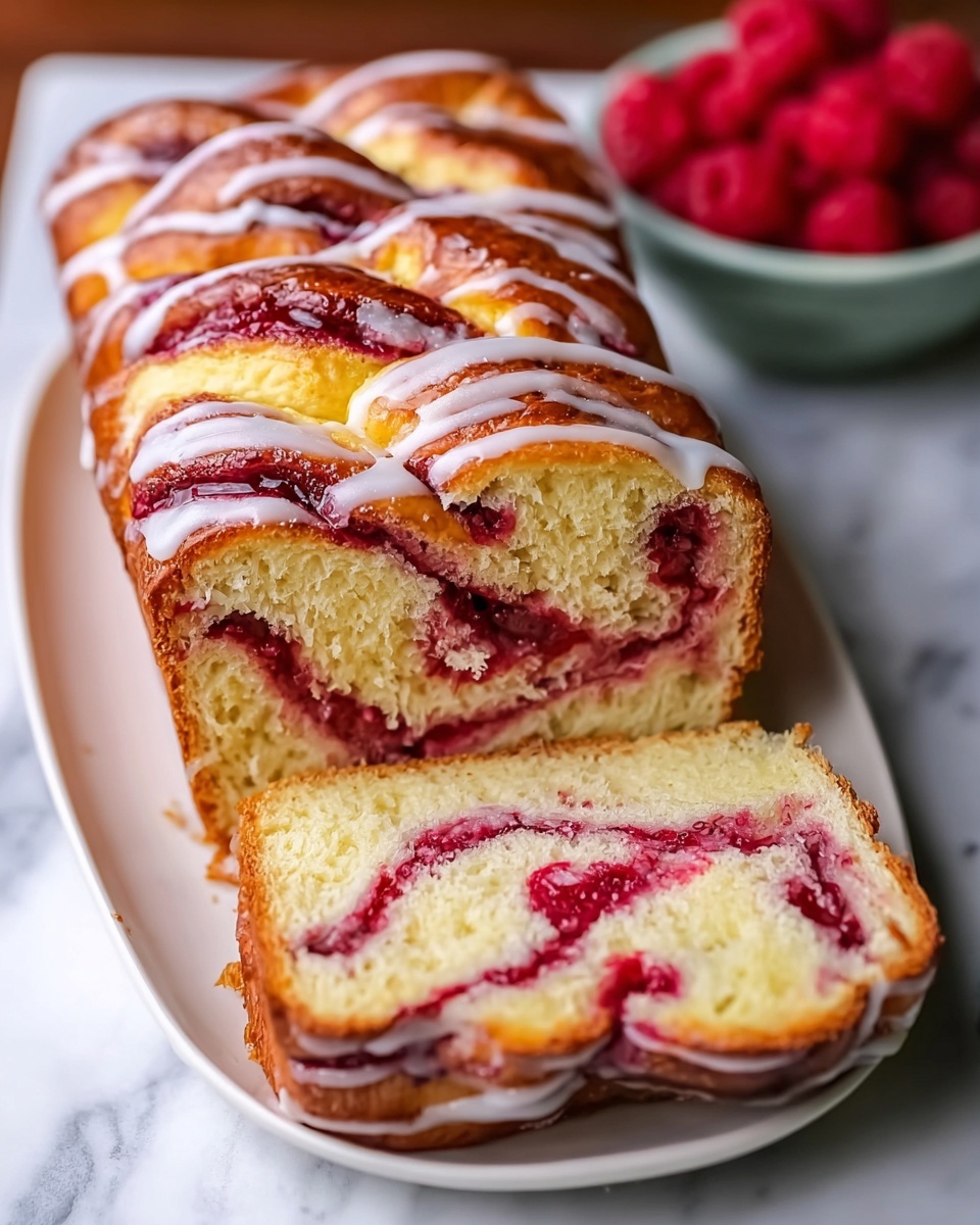 Raspberry Swirl Brioche Loaf Recipe - Recipe Image