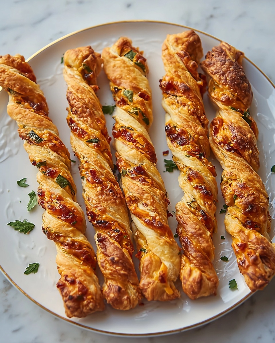 Cheesy Jalapeno Popper Puff Pastry Straws Recipe - Recipe Image