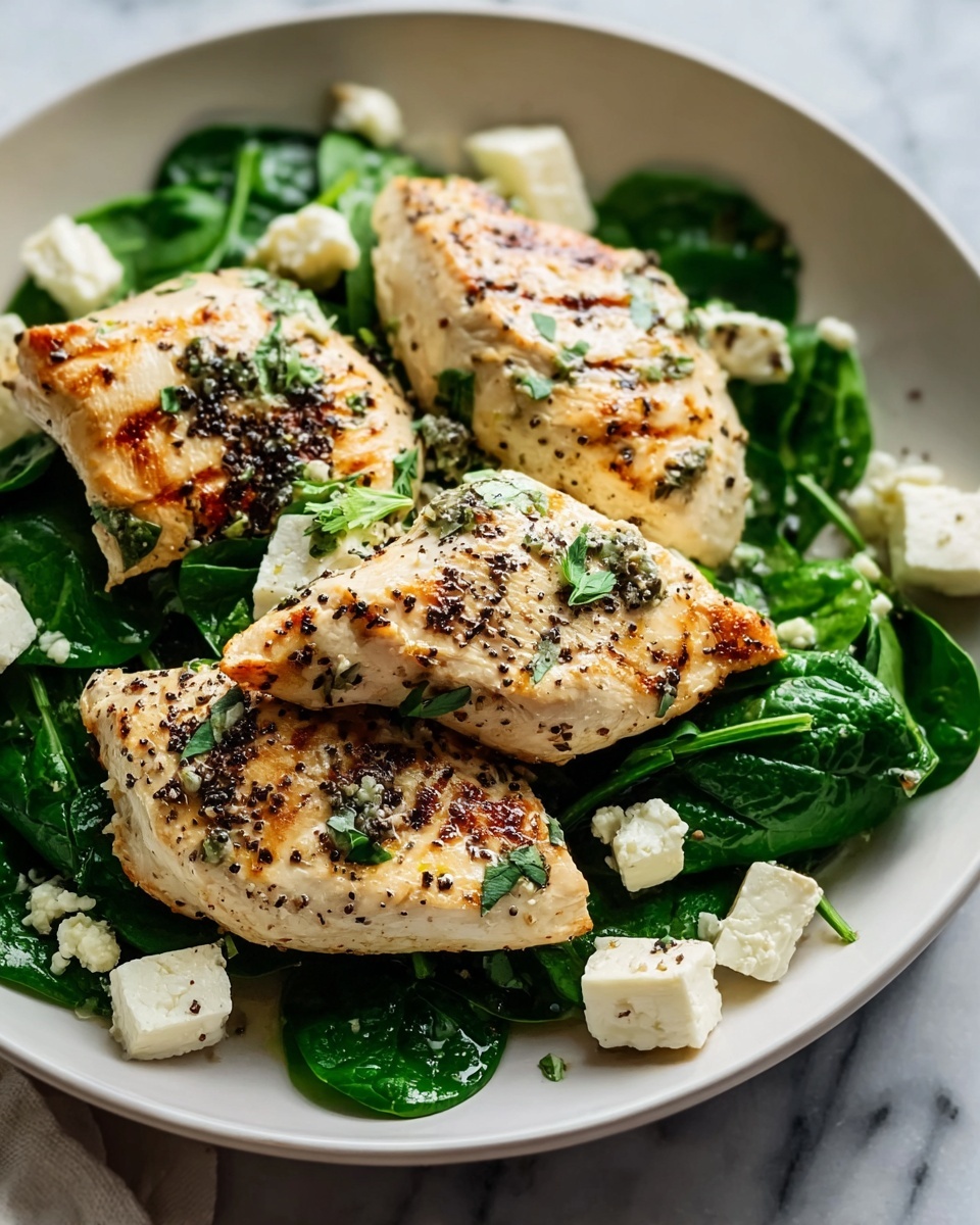 Easy Chicken Breast with Feta and Spinach Recipe - Recipe Image