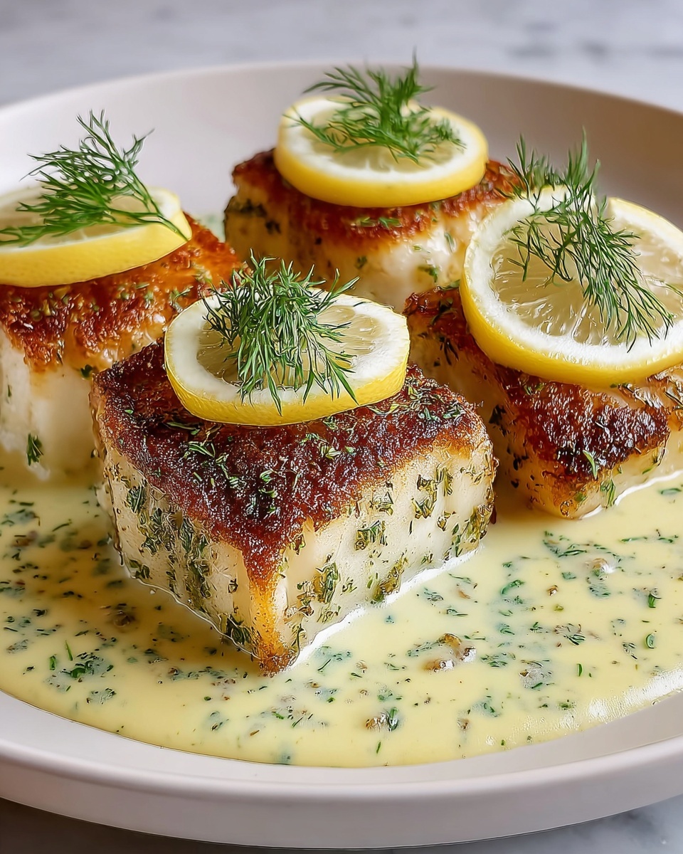 Baked Cod with Lemon-Dill Sauce Recipe - Recipe Image