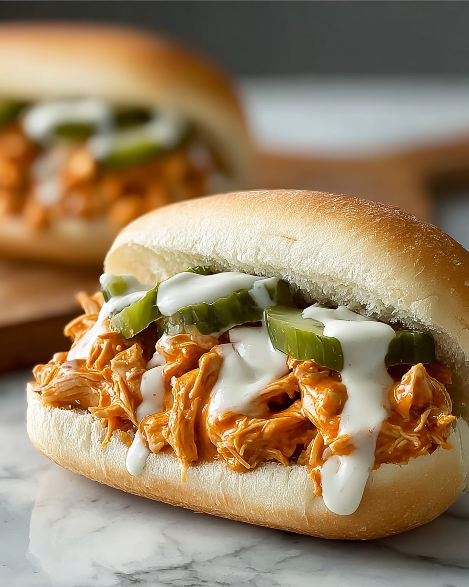Buffalo Chicken Cheesesteak Sandwiches Recipe - Recipe Image