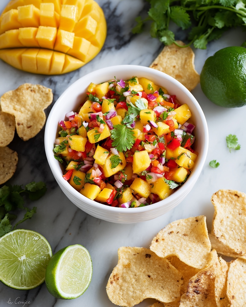Grilled Pineapple Salsa with Cinnamon Chips Recipe - Recipe Image