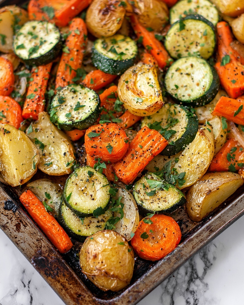 Roasted Potatoes, Carrots, and Zucchini Recipe - Recipe Image