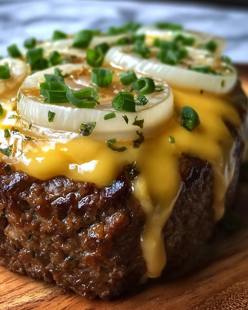 Crockpot French Onion Meatloaf with Melted Swiss Cheese Recipe - Recipe Image