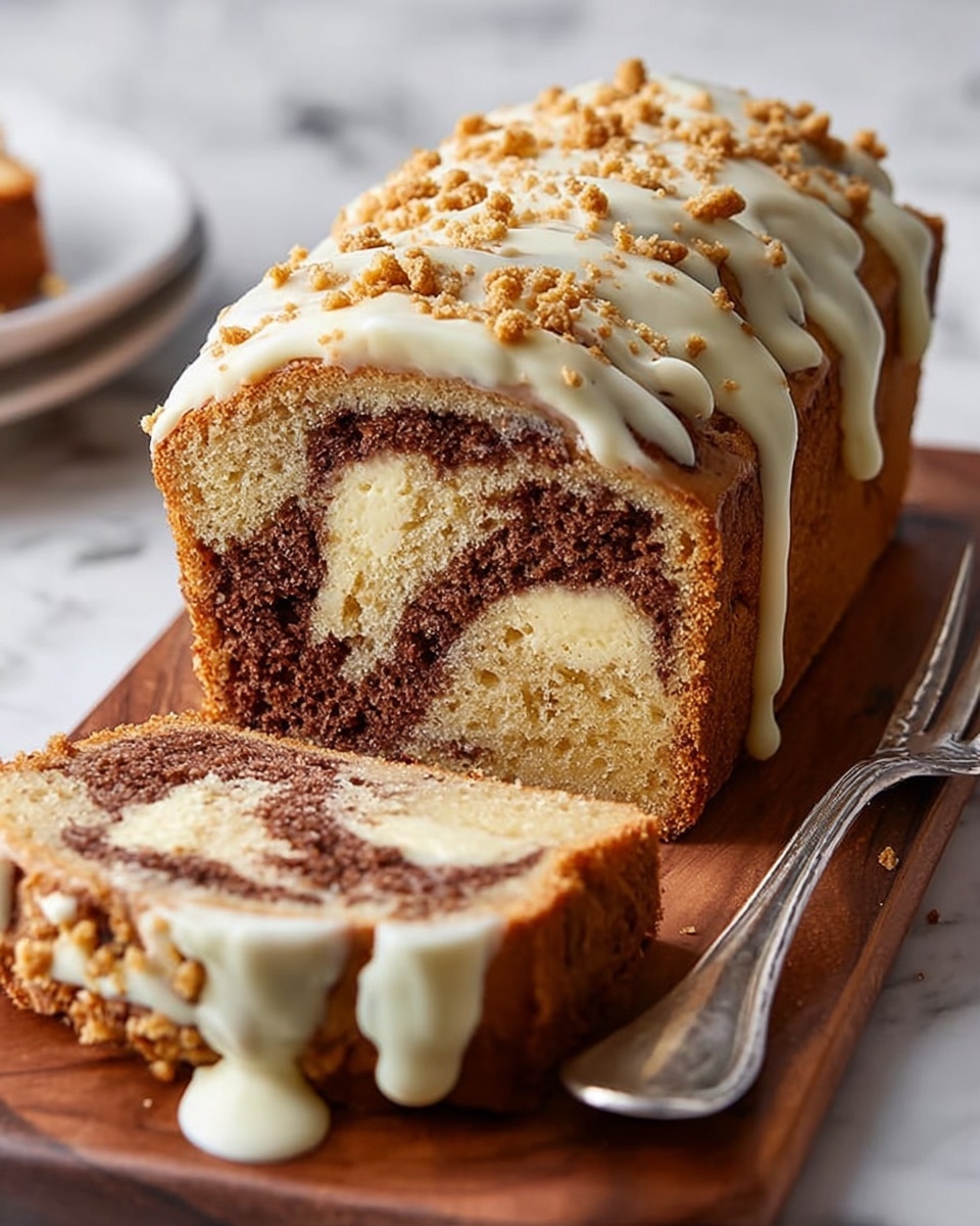 Cinnamon Swirl Cream Cheese Banana Bread Recipe - Recipe Image