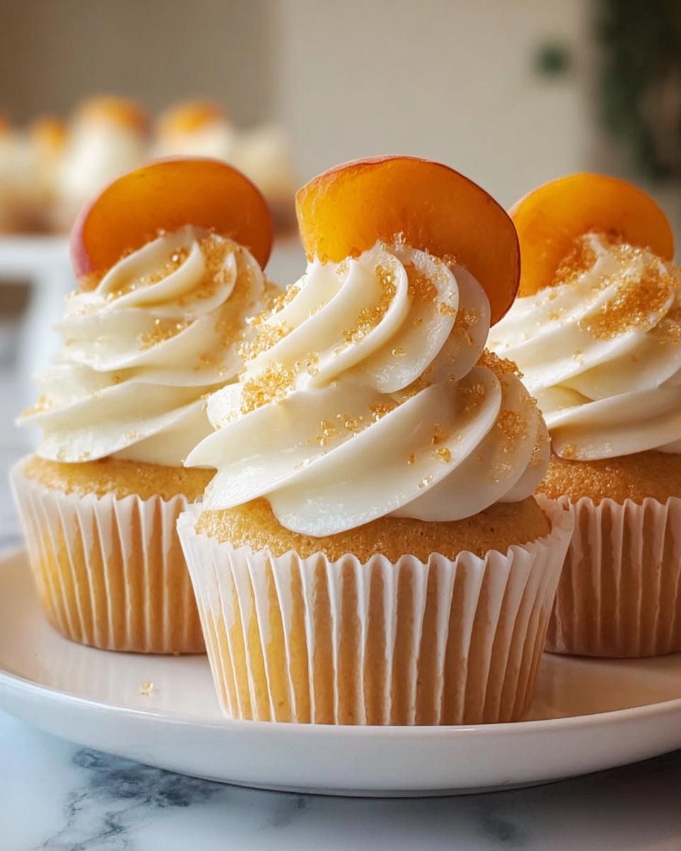 Honey Peach Cream Cheese Cupcakes Recipe - Recipe Image