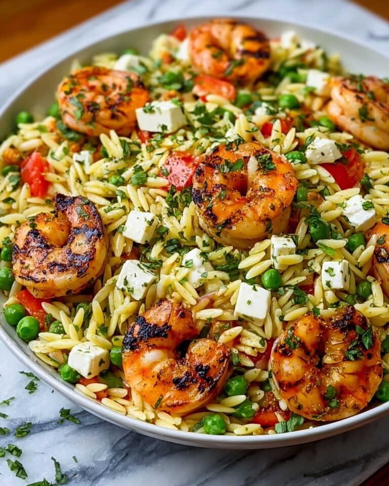 Greek-Style Lemony Grilled Shrimp Orzo Salad Recipe