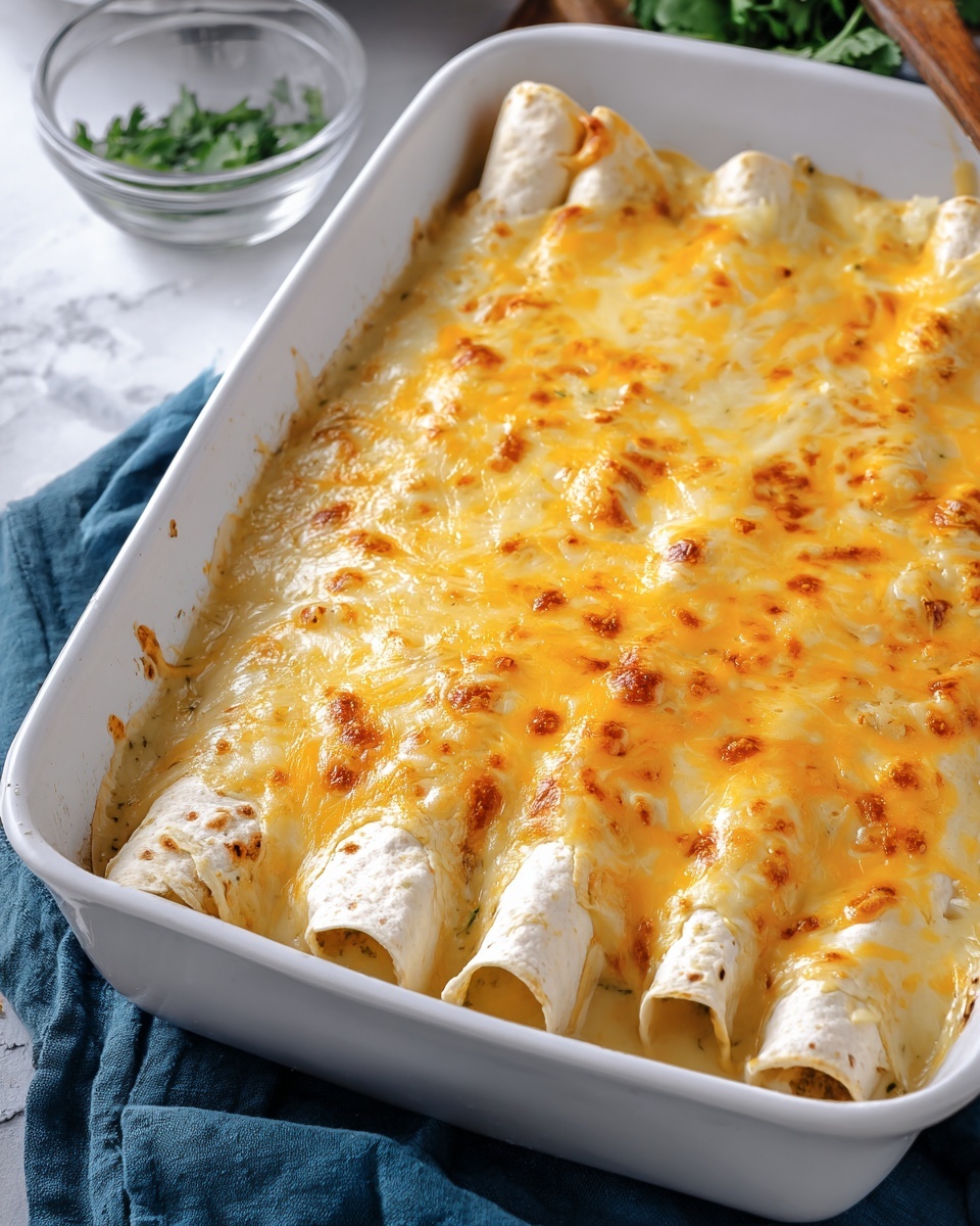 Creamy White Chicken Enchiladas Recipe - Recipe Image