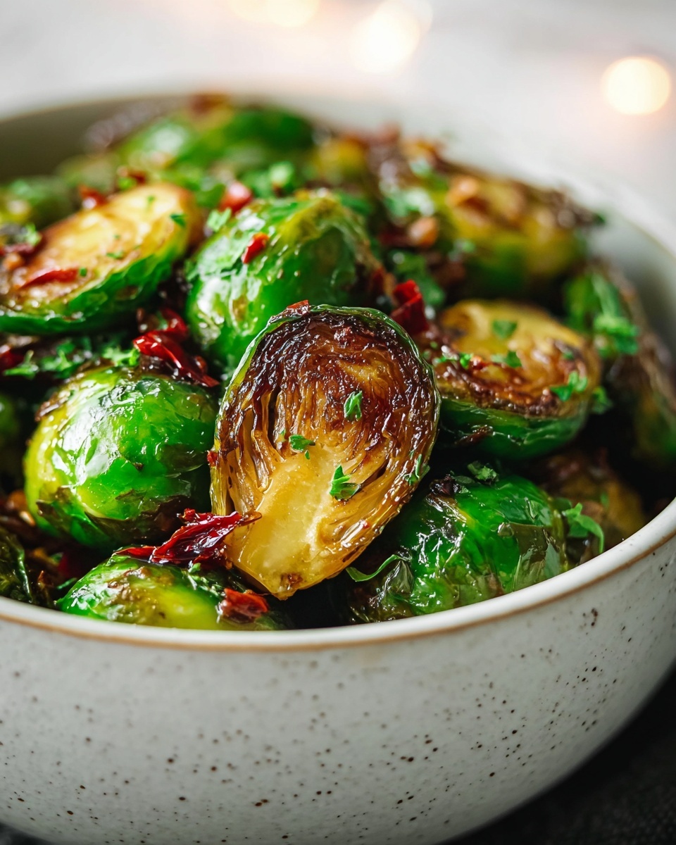 Sweet Chili Brussels Sprouts: A Deliciously Spicy Twist on a Classic Vegetable Dish Recipe - Recipe Image