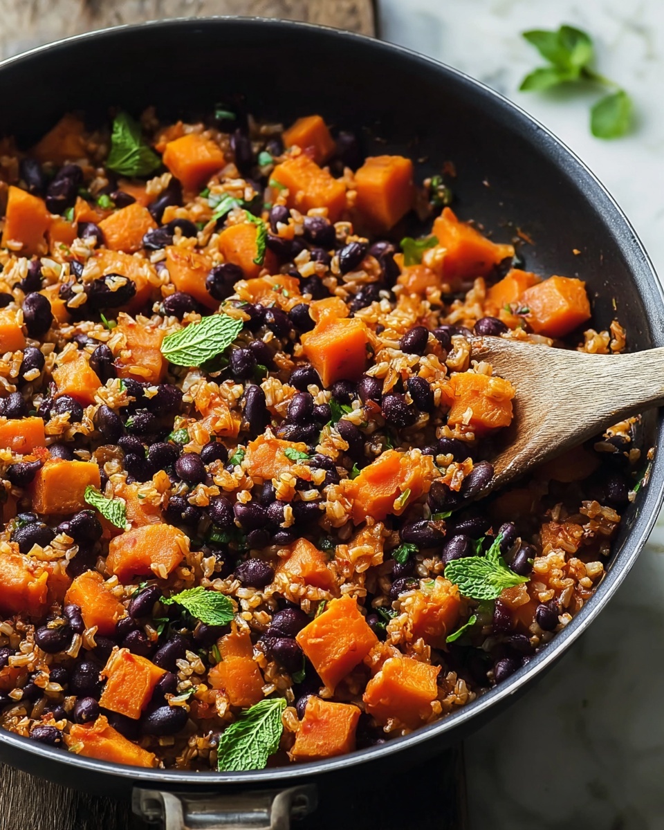 Southwest Sweet Potato, Black Bean, and Rice Skillet Recipe - Recipe Image