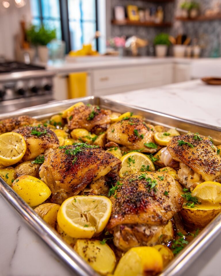 One Pan Greek Lemon Chicken and Potatoes Recipe