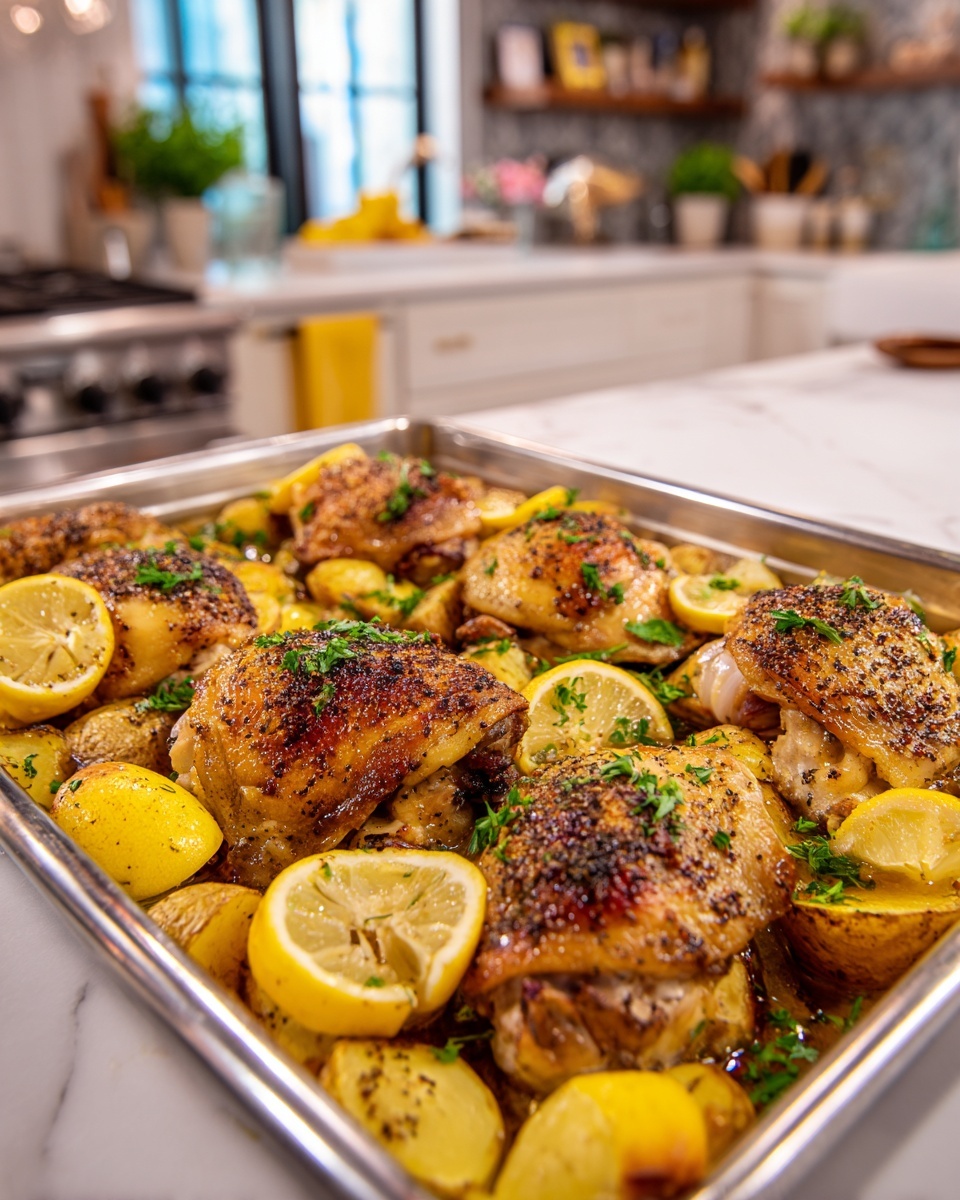 One Pan Greek Lemon Chicken and Potatoes Recipe - Recipe Image