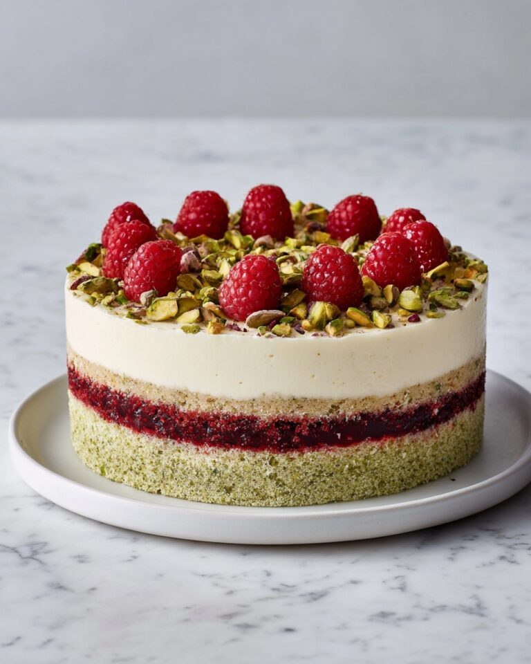 Pistachio Raspberry Cake Recipe