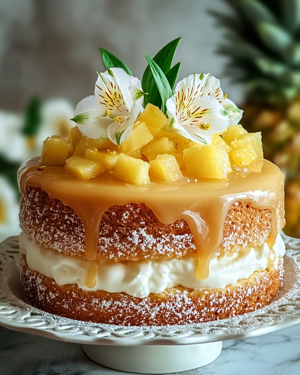 Juicy Pineapple Heaven Cake Recipe - Recipe Image