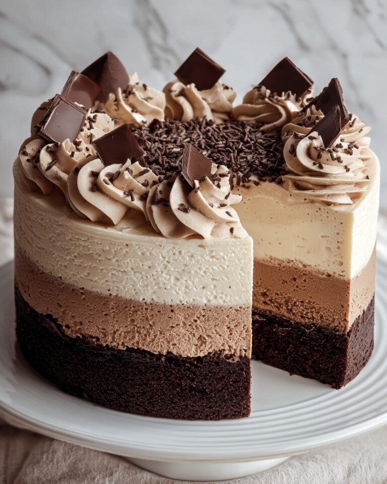 Tuxedo Cake – Triple Chocolate Mousse Cake Recipe