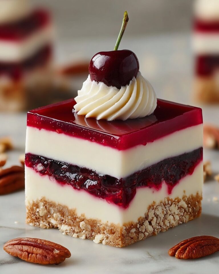 No-Bake Cherry Cheesecake Bars Recipe