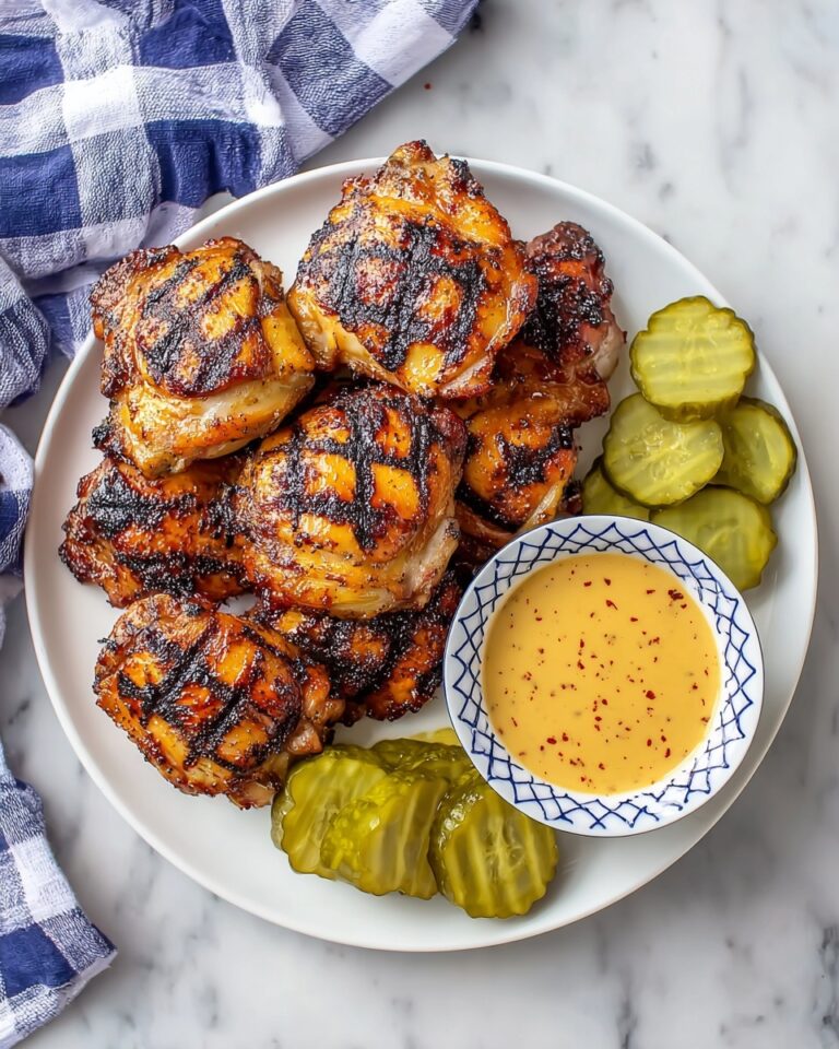 Pickle Brined Grilled Chicken Thighs Recipe