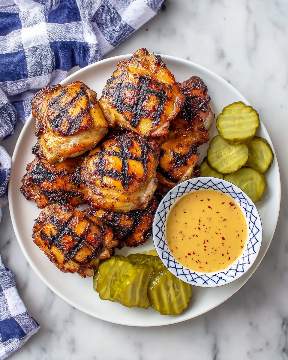 Pickle Brined Grilled Chicken Thighs Recipe - Recipe Image