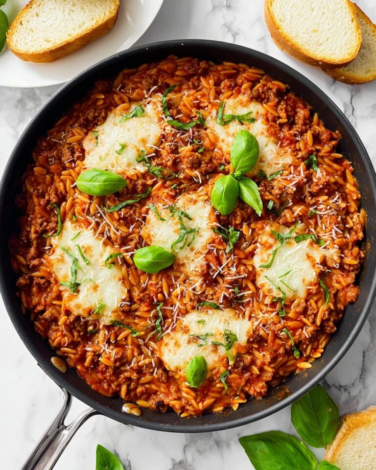 Ground Beef and Orzo Skillet Recipe