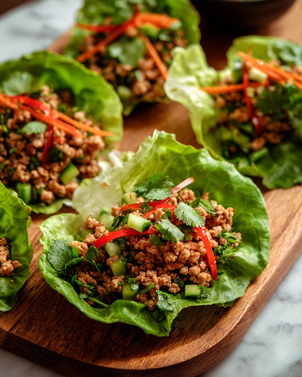 Easy Chicken Larb Lettuce Wraps Recipe - Recipe Image