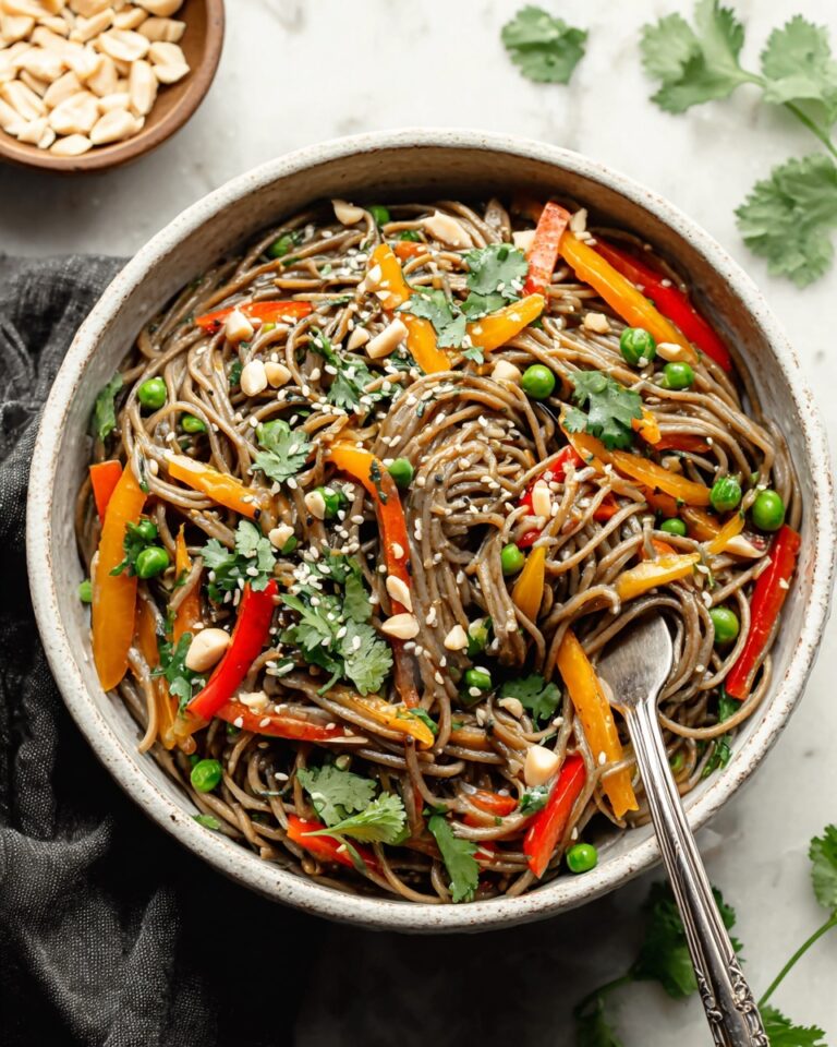 Spicy Peanut Soba Noodle Salad Recipe