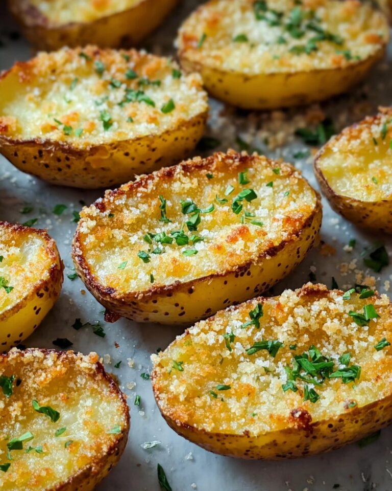 Baked Garlic Parmesan Potato Wedges Recipe
