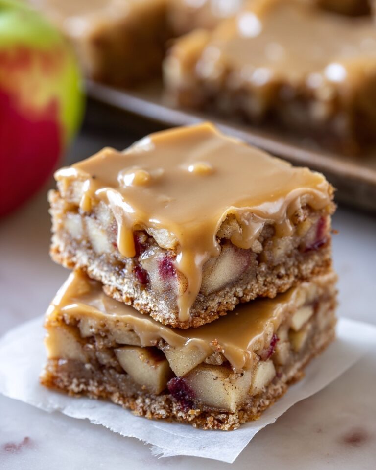 Maple Glazed Apple Blondies Recipe