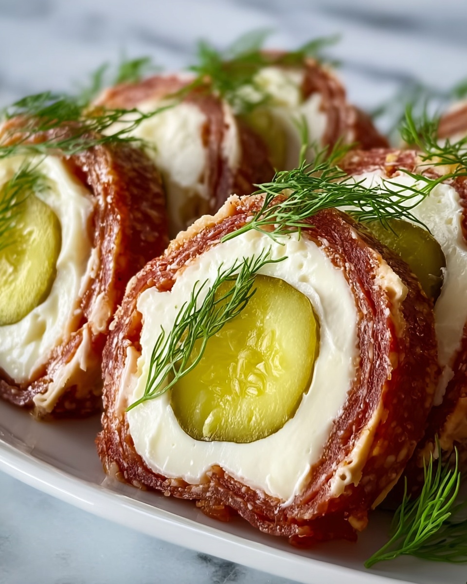 Lazy Cream Cheese Pickle Rolls Recipe - Recipe Image