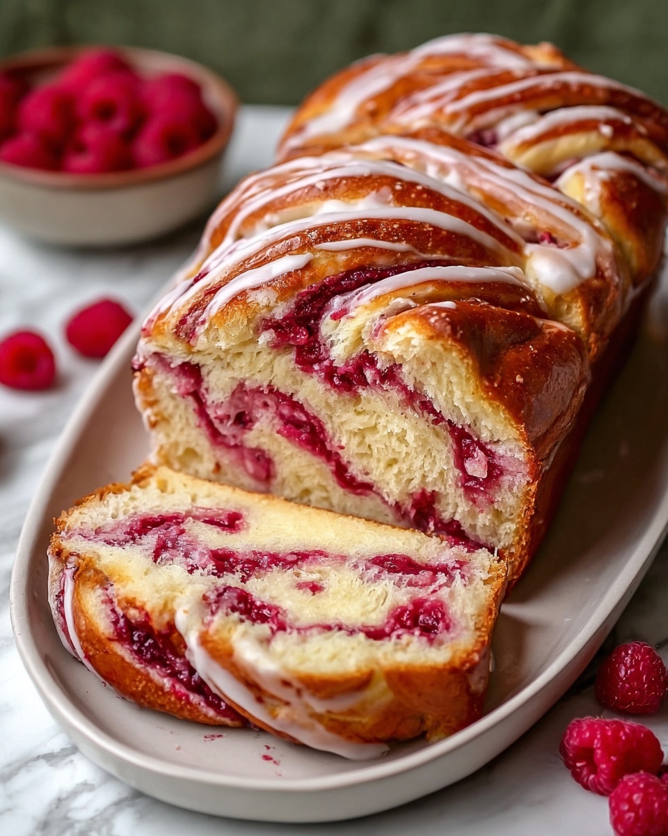 Raspberry Swirl Brioche Loaf Recipe - Recipe Image