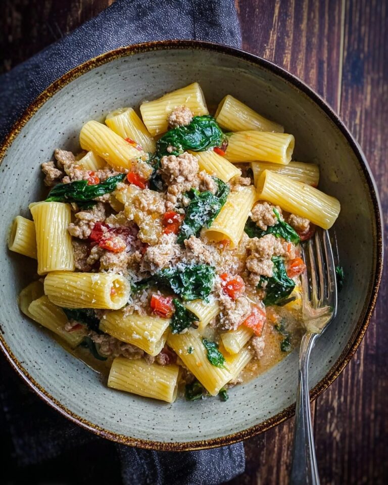 Spicy Paccheri with Sausage & Greens Recipe