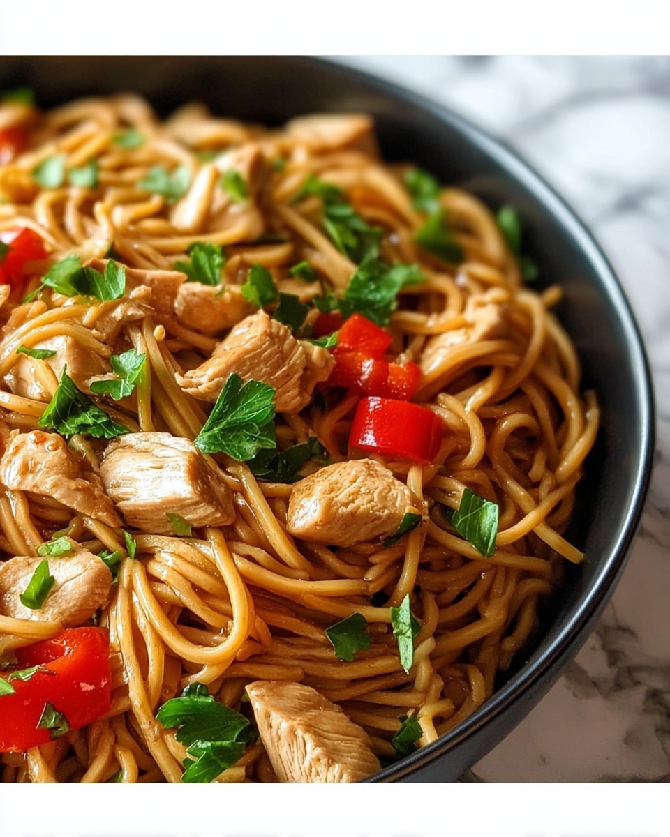 Chicken Spaghetti Lo Mein Recipe - Recipe Image