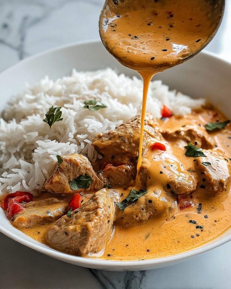 Creamy Paprika Chicken with Tender Rice in a Velvety Sauce Recipe