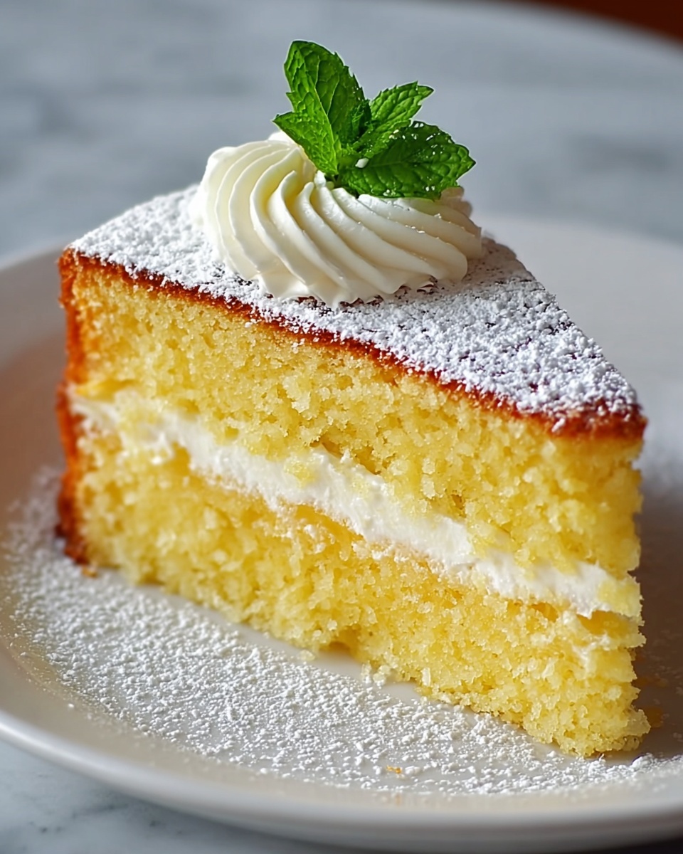 Lemon Custard Cloud Cake – Soft Layers & Silky Filling Recipe - Recipe Image