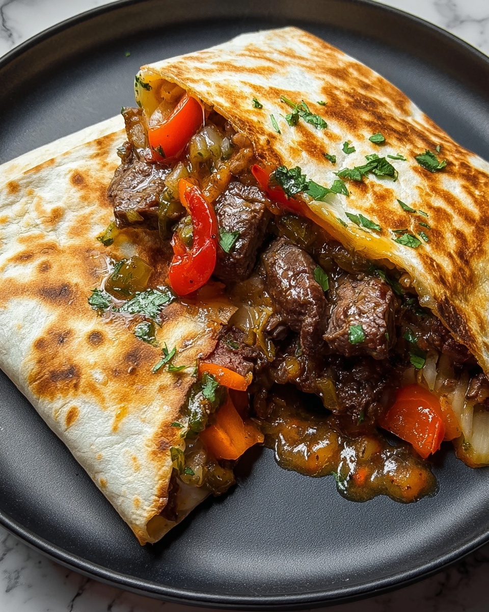 Chili Lime Steak Fajita Quesadillas Recipe - Recipe Image