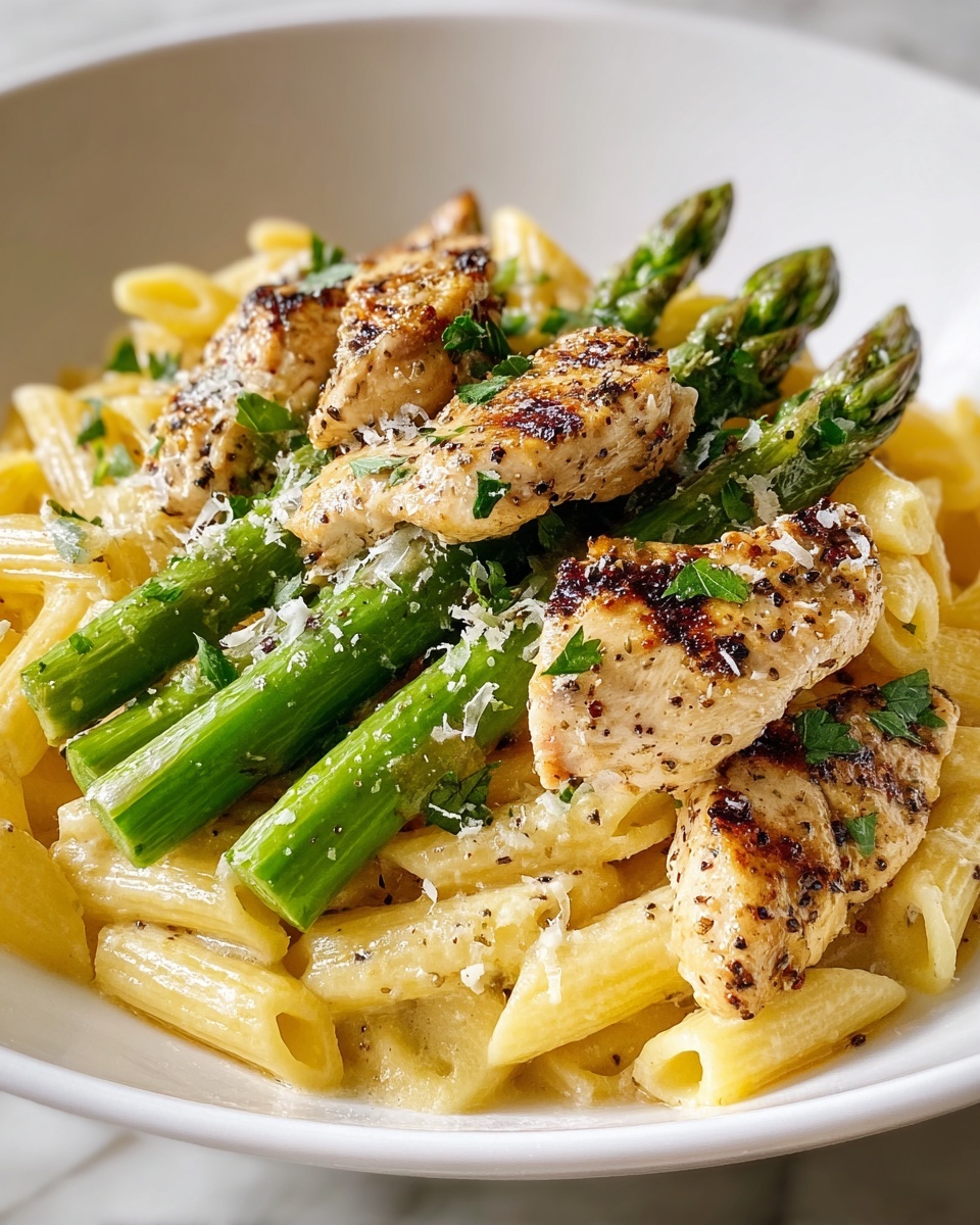 Delicious Chicken and Asparagus Pasta Recipe - Recipe Image