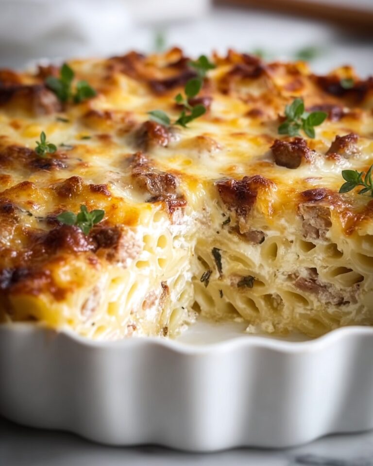 Sausage, Egg, and Cream Cheese Hashbrown Casserole Recipe