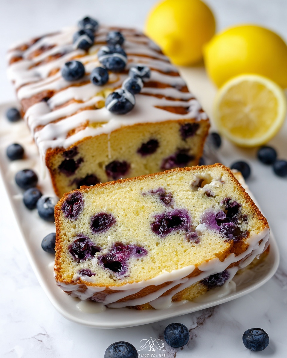 Lemon Blueberry Bread with Lemon Glaze Recipe - Recipe Image