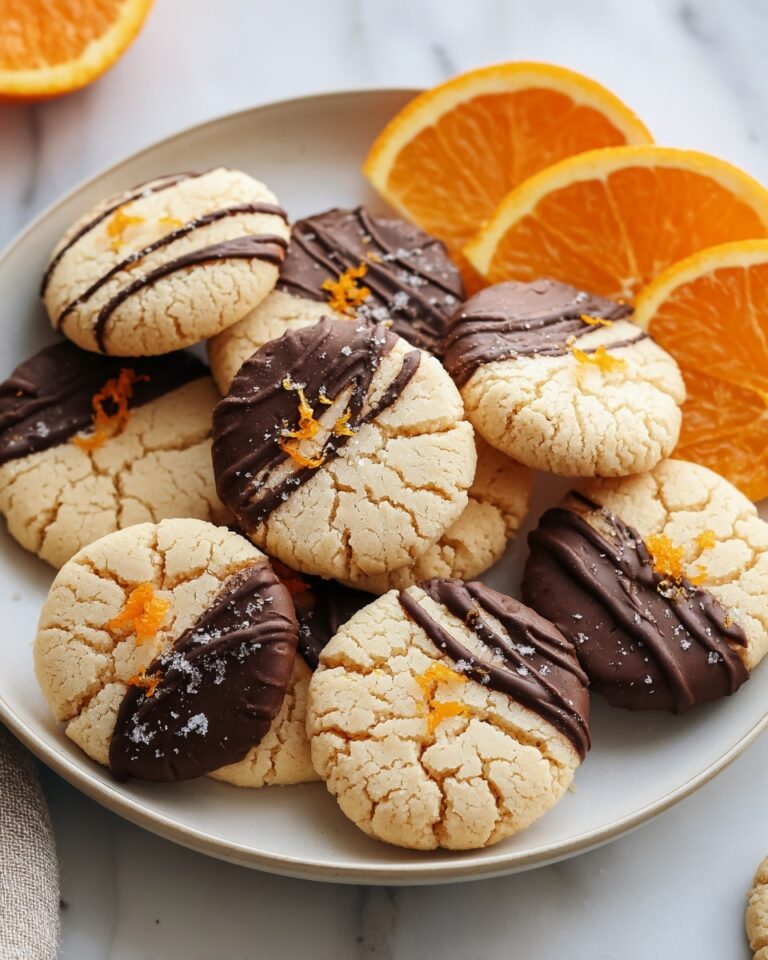 Chocolate Dipped Orange Shortbread Cookies Recipe