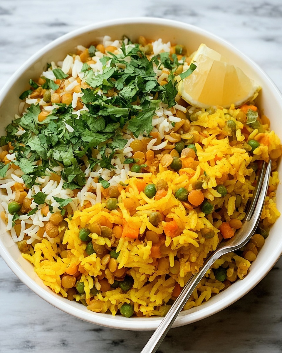 Red Lentil and Basmati Rice Casserole with Coconut Milk and Spiced Vegetables Recipe - Recipe Image