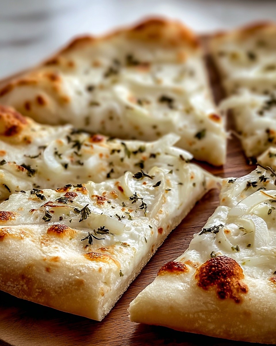 White Garlic Pizza Recipe - Recipe Image